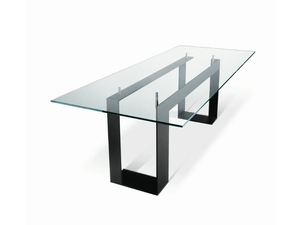 MILES - Rectangular glass table - Table by Tonelli Design