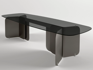 PLEAT - Rectangular glass table - Table by Tonelli Design