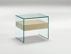 SECRET - Glass bedside table - Side table by Tonelli Design