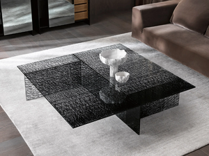 SESTANTE - Square glass coffee table - Coffee table by Tonelli Design