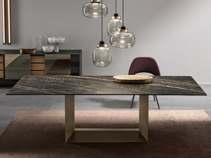 T5 E - Extending rectangular ceramic and metal table - Table by Tonelli Design
