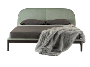 BERNINI - Velvet double bed with upholstered headboard - Bed frame by Tonin Casa