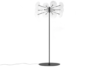 BREATH - Crystal floor lamp with metal base - Floor lamp by Tonin Casa