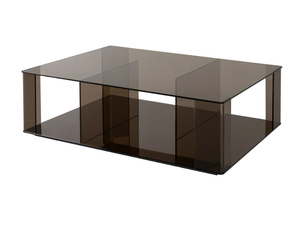 DEDALO - Low rectangular glass coffee table - Coffee table by Tonin Casa