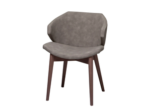GLAM - Chair with armrests and wooden base - Chair by Tonin Casa