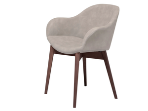 HUG - Upholstered chair with wooden base - Chair by Tonin Casa