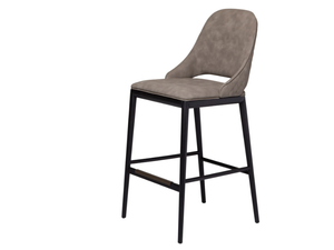 MALVA ÉLITE - High nabuk stool and black ash base - Stool by Tonin Casa