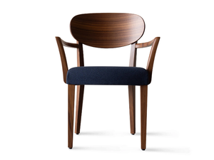 FRIENDLY - Upholstered wooden chair with armrests - Chair by Tonon