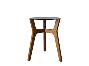 LIBRA - Round wood and glass coffee table - Coffee table by Tonon