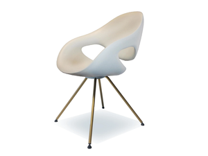 Moon - Integral polyurethane foam chair with metal base - Chair by Tonon