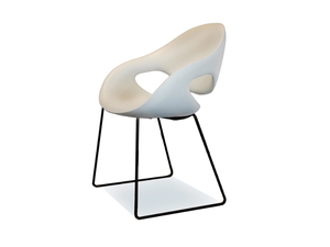 Moon - Integral polyurethane foam chair with metal sled base - Chair by Tonon