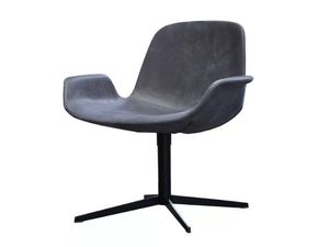 STEP - Swivel upholstered leather easy chair - Armchair by Tonon