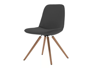STEP UPHOLSTERED - Upholstered chair with wooden legs - Chair by Tonon