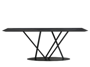 TUBE - Rectangular glass ceramic dining table - Table by Tonon