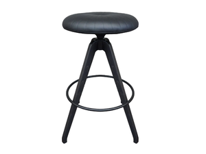 TURN AROUND - Swivel wooden stool with footrest - Stool by Tonon