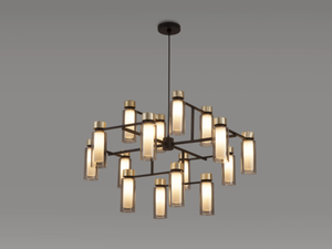 OSMAN - Painted metal chandelier - Ceiling lamp by Tooy