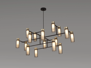 OSMAN - Painted metal chandelier - Ceiling lamp by Tooy