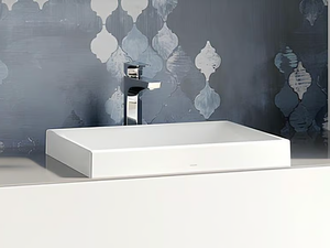 CS LW1715WH / LW1716WH - Semi-inset rectangular ceramic washbasin - Washbasin by TOTO