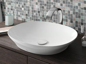 TL L4724E#XW / L4706E#XW - Oval countertop ceramic washbasin - Washbasin by TOTO