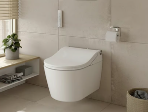 WASHLET® RW AUTO FLUSH - Wall-hung ceramic toilet with spray with bidet - Toilet seat by TOTO