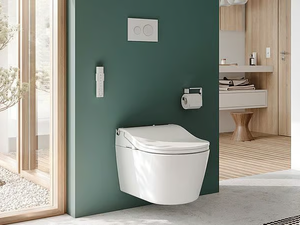 WASHLET® RW - Wall-hung ceramic toilet with bidet with spray - Toilet seat by TOTO