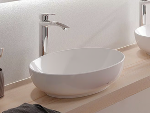 WU L1705E - Oval countertop ceramic washbasin - Washbasin by TOTO