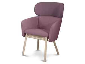 BALÙ LOUNGE - Fabric armchair with armrests - Armchair by TrabA'
