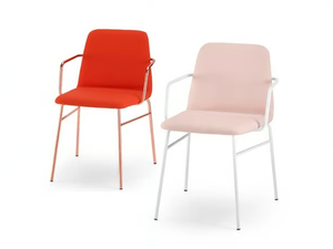 BARDOT MET - Fabric chair with armrests - Chair by TrabA'