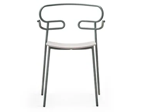GENOA - Open back beech and metal chair - Chair by TrabA'