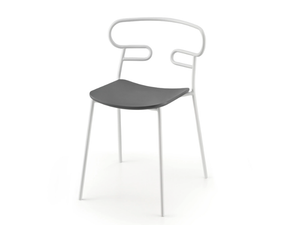 GENOA - Open back metal and polyurethane chair - Chair by TrabA'
