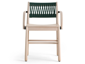 JULIE - Beech chair with armrests open back - Chair by TrabA'