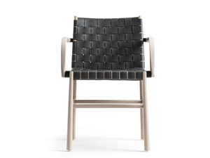 JULIE - Leather chair with armrests - Chair by TrabA'