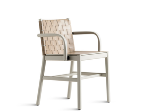 JULIE - Leather chair with armrests - Chair by TrabA'