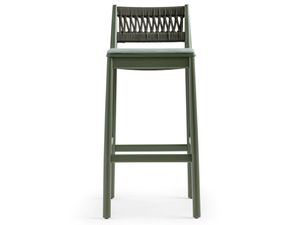 JULIE - Wooden stool with footrest with integrated cushion - Accessories by TrabA'