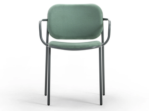 METIS PAD - Upholstered fabric chair with armrests - Chair by TrabA'