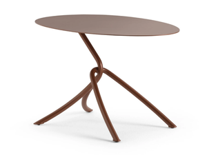SKIN - Oval metal coffee table - Side table by TrabA'