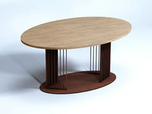 OVOV - Oval steel and wood living room table - Table by TrackDesign