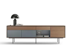 AURA 74 - Modular oak sideboard with doors - Cabinet by TREKU