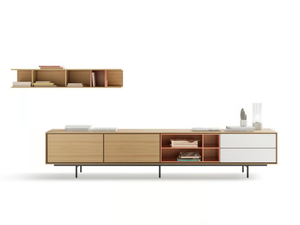 AURA 85 - Low TV cabinet with drawers - Cabinet by TREKU