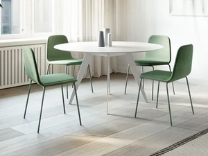 BISELL METAL - Fabric chair with integrated cushion - Chair by TREKU