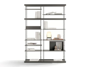 BOST 20 - Open double-sided steel and wood bookcase - Cabinet by TREKU