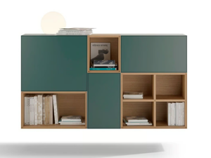 LAUKI 132 - Suspended modular wooden sideboard - Cabinet by TREKU