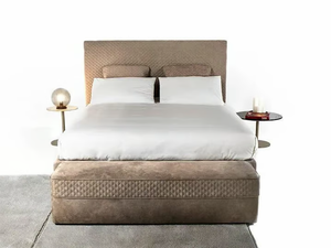 ALICE - Fabric double bed with upholstered headboard - Bed frame by Tremolada