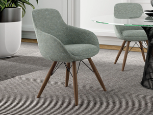 AMBER - Upholstered fabric easy chair with armrests - Armchair by Tremolada