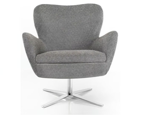 BRITNEY - Swivel armchair with armrests with 4-spoke base - Armchair by Tremolada