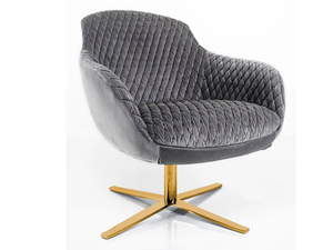 MILEY - Swivel armchair with armrests with 4-spoke base - Armchair by Tremolada