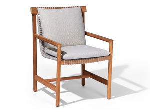 AMANU - Teak garden chair with armrests - Chair by TRIBÙ