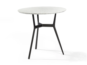 BRANCH - Round granite and aluminium garden table - Table by TRIBÙ