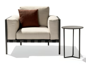NATAL ALU - Upholstered armchair with armrests - Armchair by TRIBÙ