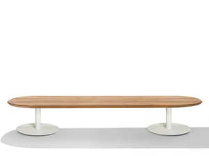 T-TABLE - Low teak garden side table - Side table by TRIBÙ